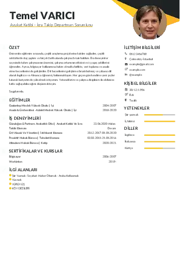 Hukuk Sekreteri Cv Örnekleri cv indir